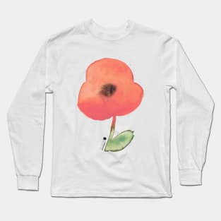 Red Poppy Long Sleeve T-Shirt